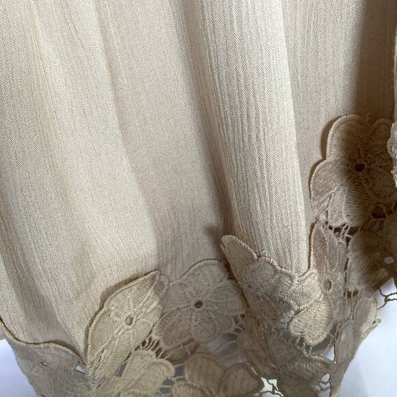 Alter'd Altered State size Small women's top Ivory lace 3/4 sleeve - Picture 9 of 11